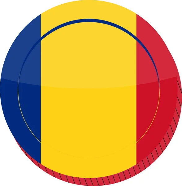Bandiera Rumena Disegnata Mano Leu Rumena Disegnata Mano — Vettoriale Stock