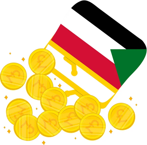 Münze Mit Südafrikanischer Flagge — Stockvektor