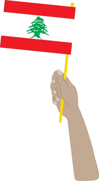 Vänster Flagga Handen — Stock vektor