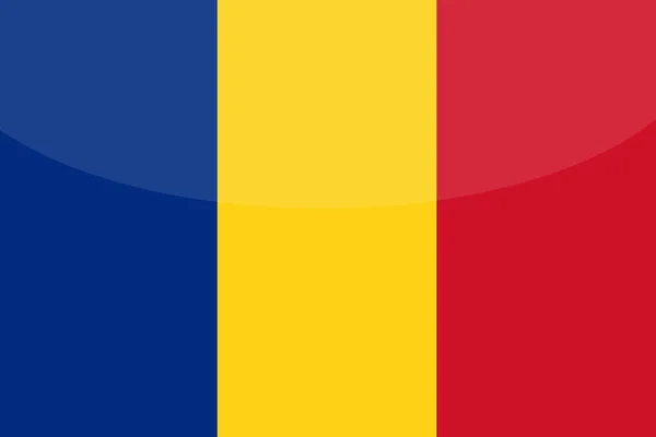 Bandiera Rumena Disegnata Mano Leu Rumena Disegnata Mano — Vettoriale Stock