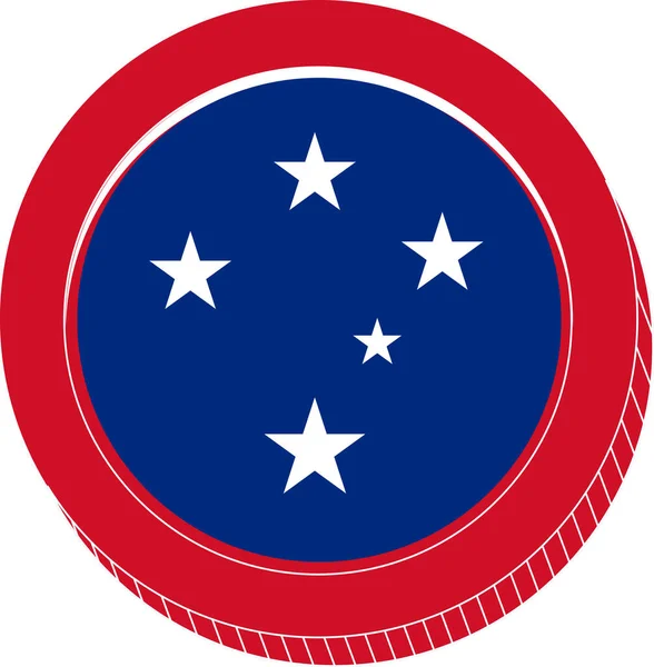 Bandera Samoa Dibujada Mano Tala Samoa Dibujada Mano — Vector de stock