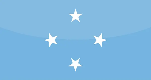 Σημαία Της Μικρονησίας Επίσημα Χρώματα Διανυσματική Απεικόνιση Εικονογράφηση Διανύσματος — Διανυσματικό Αρχείο