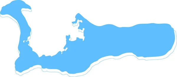 凯门岛矢量地图 手绘简约风格 — 图库矢量图片