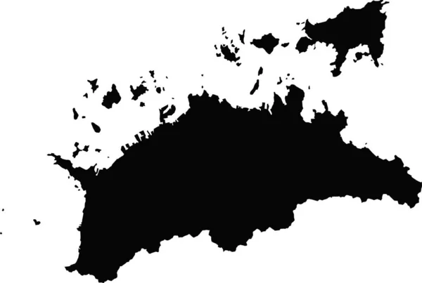 Mapa Del País Silueta Aislada — Archivo Imágenes Vectoriales