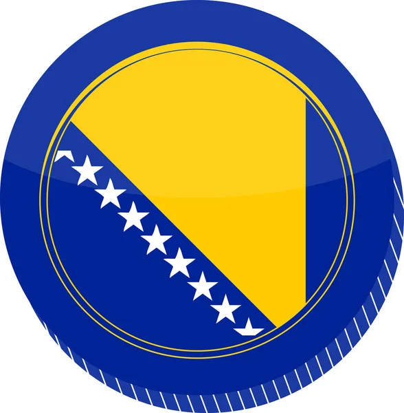 ボスニア ヘルツェゴビナの丸旗 — ストックベクタ
