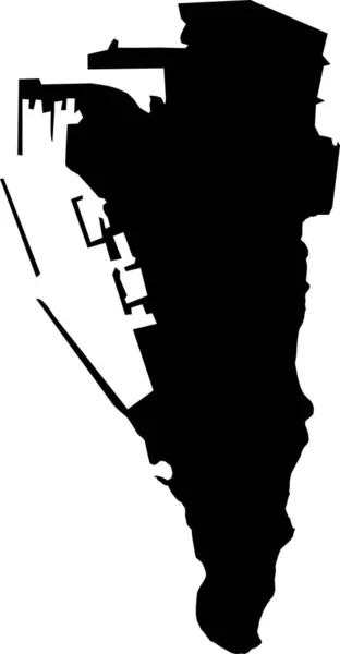 直布罗陀地图矢量地图 手绘简约主义风格 — 图库矢量图片
