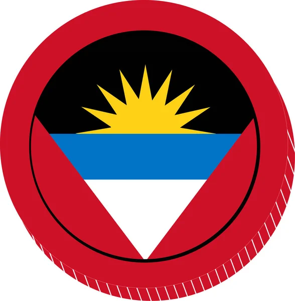 Antigua Und Barbuda Handgezeichnet Ostkaribischer Dollar Handgezeichnet — Stockvektor