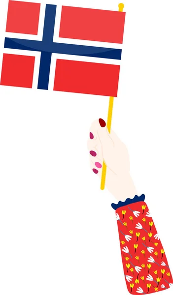 Флаг Норвегии Белом Фоне — стоковый вектор
