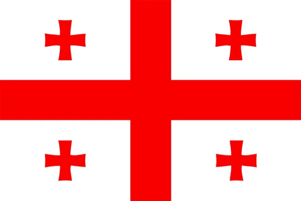 Flaga Gruzji Flaga Kraju — Wektor stockowy