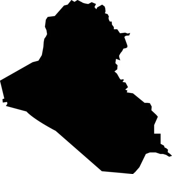Czarna Mapa Iraq Białym — Wektor stockowy