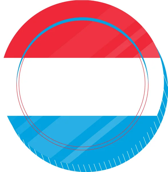 Luxemburg Flagge Von Hand Gezeichnet Eur Hand Gezeichnet — Stockvektor