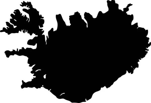Európa Nordic Iceland Map Vector Map Kézzel Rajzolt Minimalizmus Stílus — Stock Vector