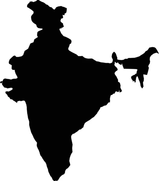 Mapa India Con Una Silueta Humana — Vector de stock