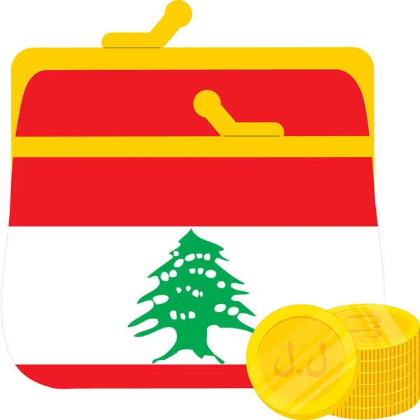 Drapeau Libanais Dessiné Main Livre Libanaise Dessinée Main — Image vectorielle