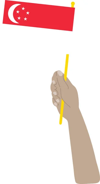 Hand Holding Flag Malaysia Vector Illustration - Stok Vektor