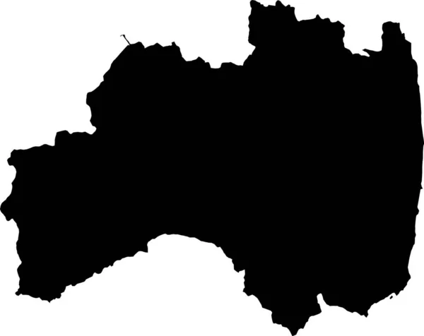 ブルキナファストの領域の黒いベクトルマップ — ストックベクタ
