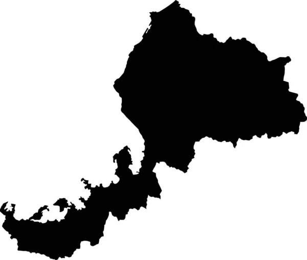 白を背景にした韓国地図 — ストックベクタ