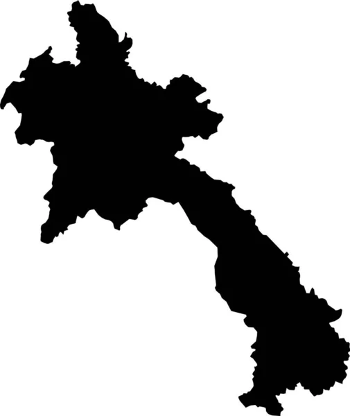 Italy Karta Svart Färg — Stock vektor