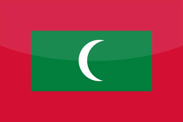 Maldivernas Vektor Flagga Handritad Maldiviska Rufiyaa Vektor Handritad — Stock vektor