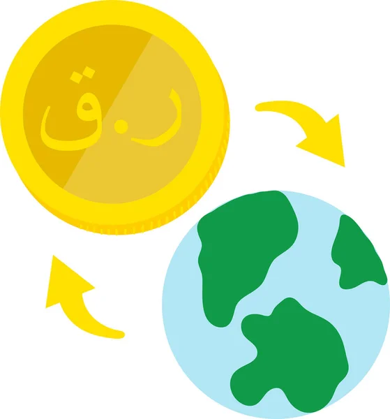 World Currency Icon Vector Illustration — Stock Vector