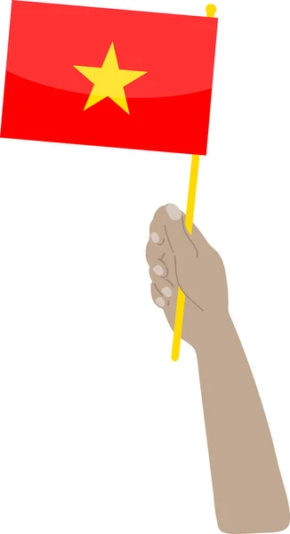 Flag Memegang Vietnam Terisolasi - Stok Vektor