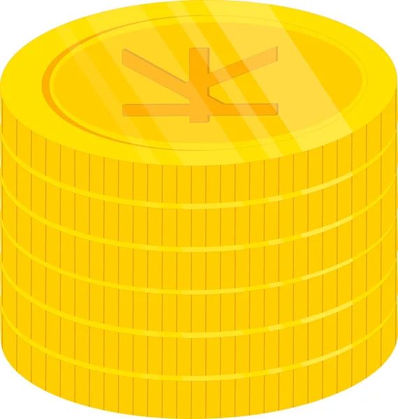 Golden Coins Ribbon — Stock Vector