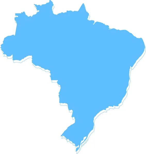 Brasilien Karte Mit Fahne — Stockvektor