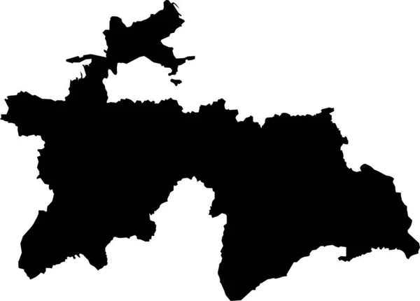 亚洲塔吉克斯坦矢量地图 手绘简约主义风格 — 图库矢量图片