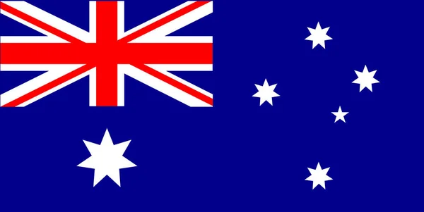 Australien Land Flagga Ikon Platt Stil — Stock vektor