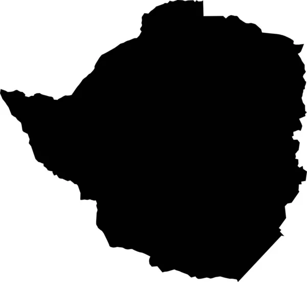 Africká Mapa Silueta Bílém Pozadí — Stockový vektor
