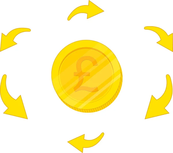 Грошовий Знак Вектор Жовтий Долар — стоковий вектор
