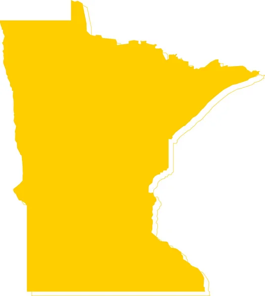 Ameryka Minnesota Wektor Mapa Hand Rysowane Minimalizm Styl — Wektor stockowy
