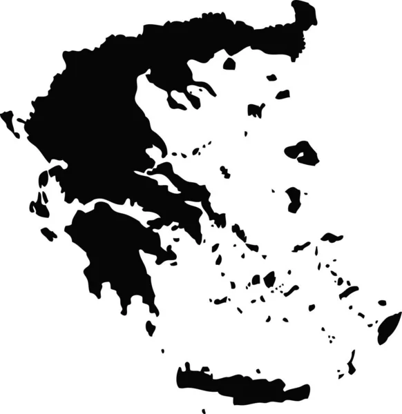 欧洲希腊地图矢量地图 手绘简约主义风格 — 图库矢量图片