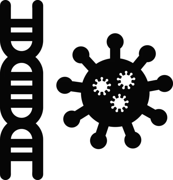 Вірус Плоский Значок Векторна Рука Намальована — стоковий вектор