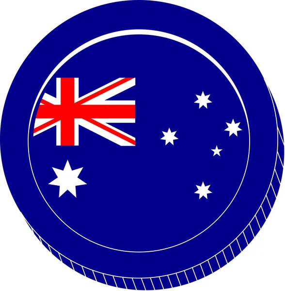 Australia Flaga Kręgu — Wektor stockowy