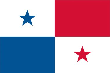 Panama bayrağı. Vektör çizim