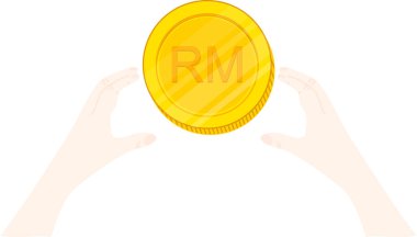 Malezya bayrağı eli çizilmiş, Malezya ringgit eli çizilmiş