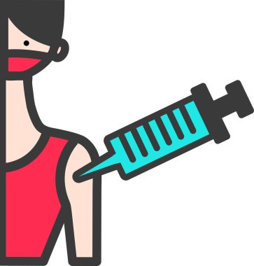 Virüs düz simge vektör eli çizildi