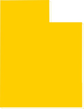 Amerika Utah vektör haritası. El çizimi minimalizm tarzı..