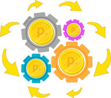 Rus bayrağı çizilmiş, Rus rublesi çizilmiş.