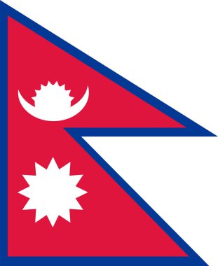 Nepal 'in bayrağı. vektör illüstrasyonu.
