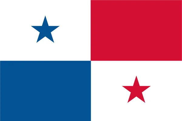 Bandiera Panama Illustrazione Vettoriale — Vettoriale Stock