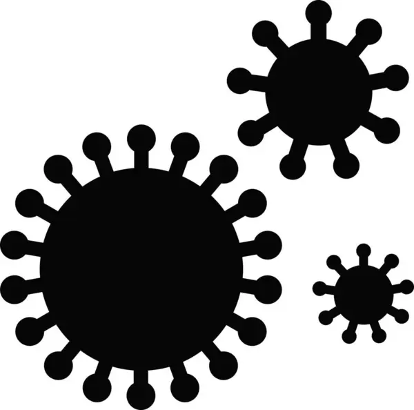 Virus Plano Icono Vector Dibujado Mano — Vector de stock