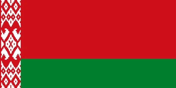 Nationalflagge Weißrusslands Weißrussland Weißrussland Flagge Weißrusslands Vektorillustration — Stockvektor