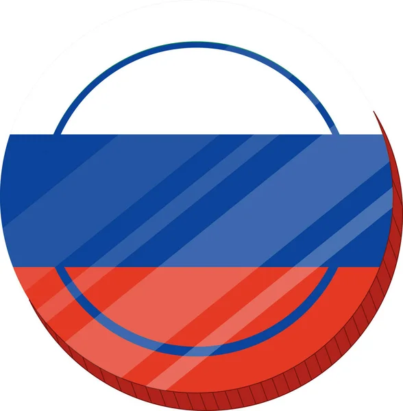 Orosz Zászló Kézzel Húzott Orosz Rubel Kézzel Húzott — Stock Vector