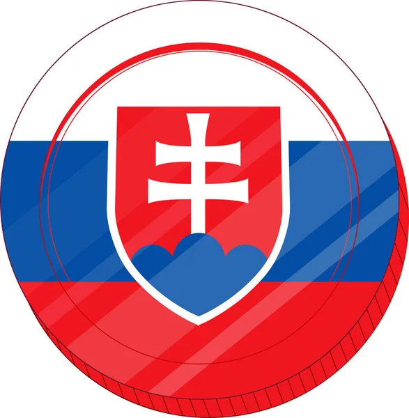 Shield Icon Flag Slovakia — Διανυσματικό Αρχείο