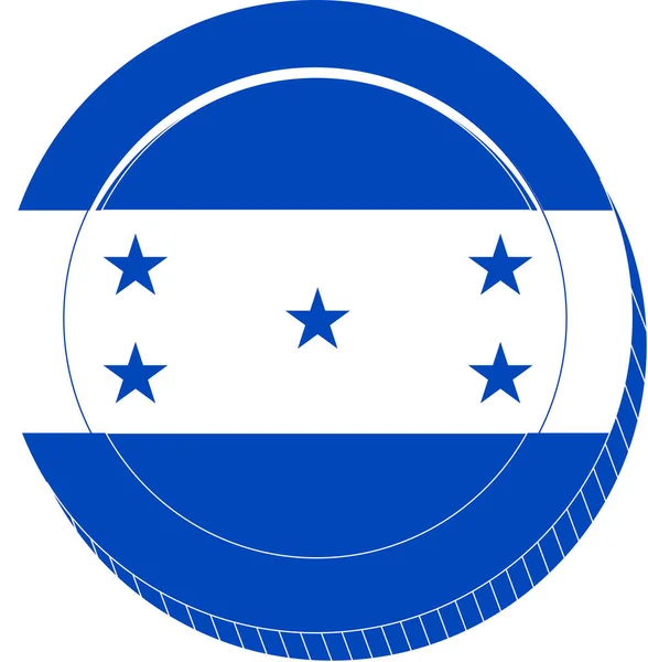 Bandiera Honduras Bianco — Vettoriale Stock