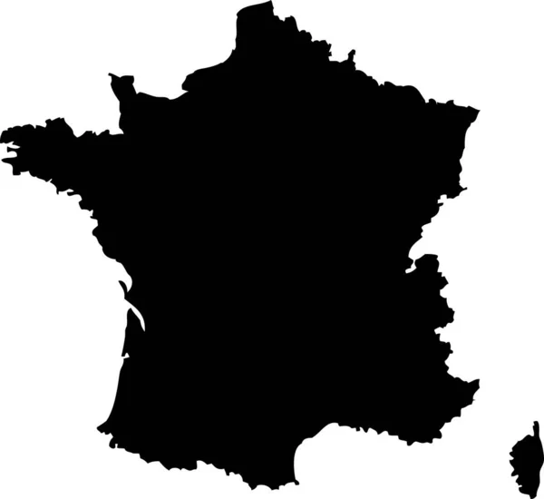 ヨーロッパ フランス ベクトル地図 手描きミニマリズムスタイル — ストックベクタ