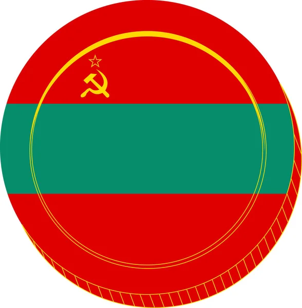 Transnistrien Flagge Von Hand Gezogen Transnistrischer Rubel Von Hand Gezeichnet — Stockvektor