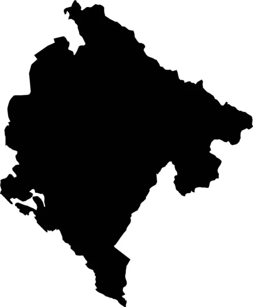 Mapa Czarnogóry Wektor Mapa Ręcznie Rysowane Minimalizm Styl — Wektor stockowy